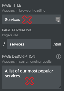 poorly written page titles on Weebly