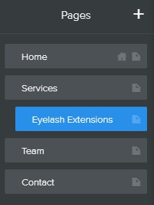how to add child / parent pages on weebly