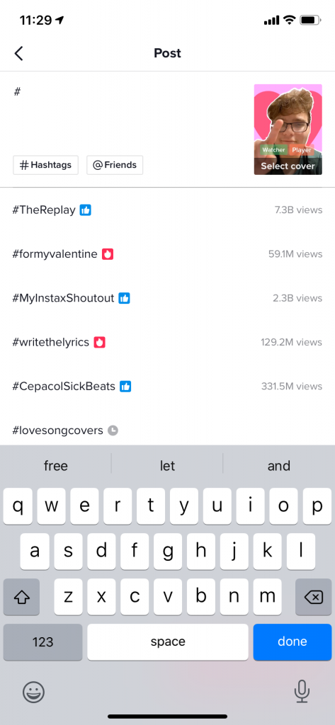 trending hash tag from creator view